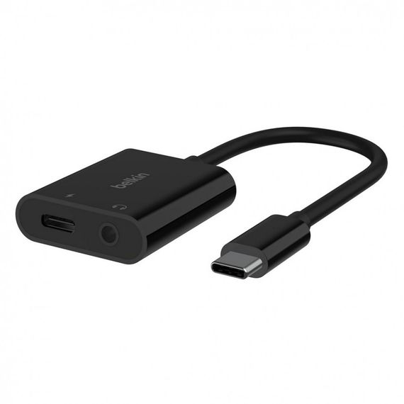 Адаптер Belkin RockStar 3.5mm Audio + USB-C (NPA004BTBK) Black