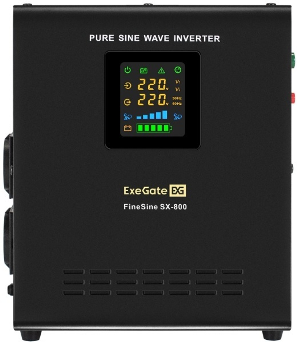 Источник бесперебойного питания  Exegate FineSine SX-800.LCD.AVR.2SH