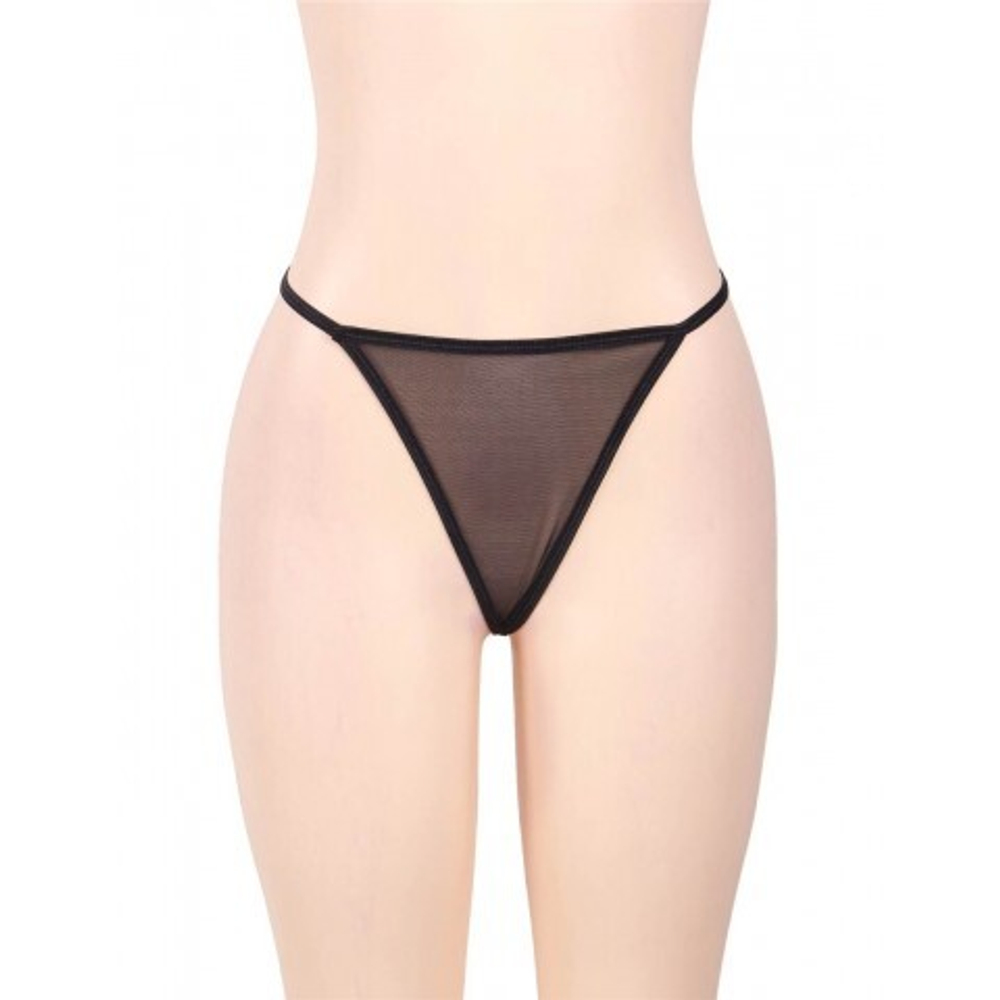 Пояс с подвязками и стрингами (кружева+кожа, размер XL-2XL)