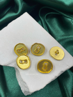 Пуговицы Скиапар. "Замочная скважина" матовые золотистые скидка
