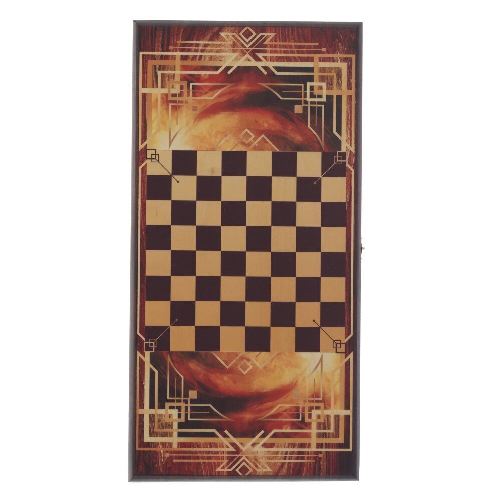 GAEM Игра настольная 2 в 1 ( шашки, нарды) "Богатырь", L50 W25 H4 см