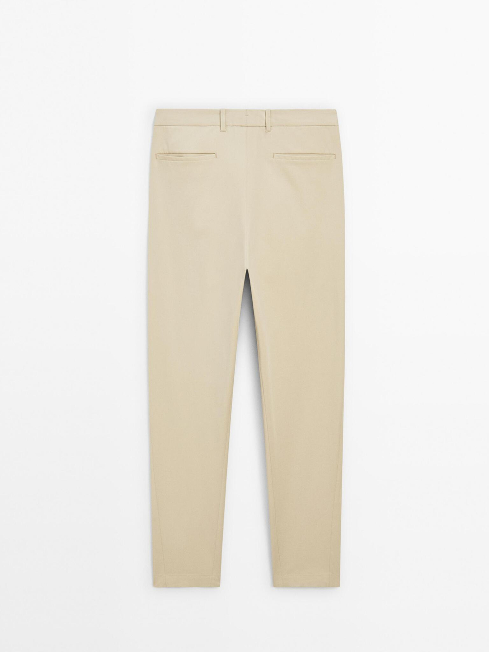Massimo Dutti Брюки свободного кроя из смесового хлопка, бежевый