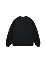 Свитшот оверсайз, с начесом (черный)