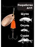 Блесна вертушка на щуку и окуня Blue Fox №2, цвет #10