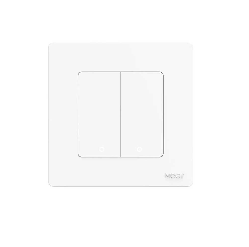 Умный одноклавишный WiFi выключатель MOES 10A/2200Вт, Белый (Работает с Алисой, SmartLife, Tuya)