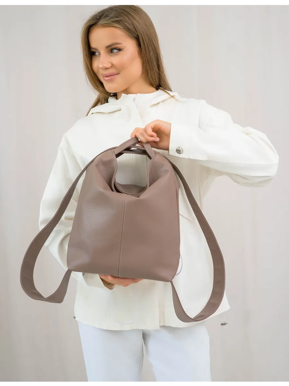 Сумка рюкзак через плечо большая трансформер