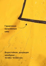 Дождевик пончо из мембранной ткани Gamp желтый