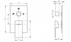 Смеситель встраиваемый в стену Bravat Phillis (3-функц)