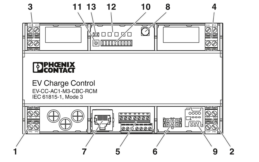 1018702 - EV-CC-AC1-M3-CBC-RCM-ETH-3G - AC yправление зарядкой