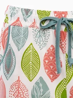 Брюки женские с принтом, цвет белый, размер 48