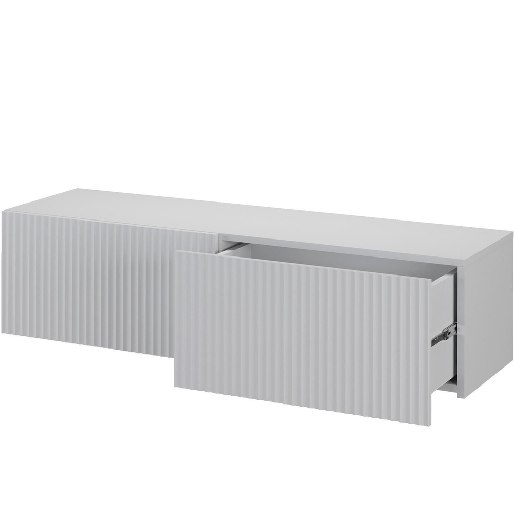 Тумба под телевизор подвесная 200х32х30 см, Кашемир бежевый