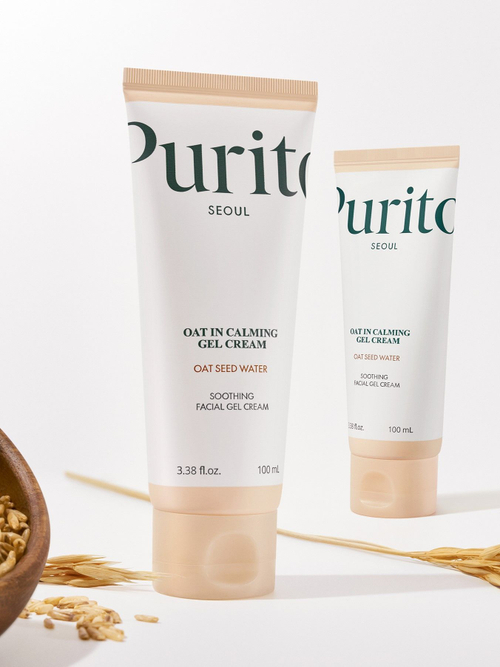 Увлажняющий гель - крем для лица с овсом Purito Oat in Calming Gel Cream 100 мл. с пантенолом и скваланом