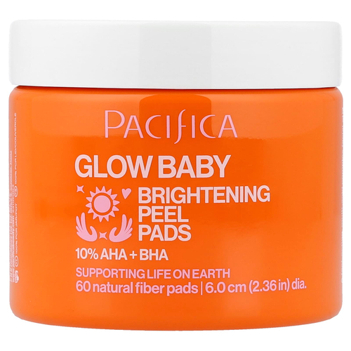 Pacifica, Glow Baby, осветляющие пилинги, 60 шт.