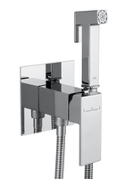 Смеситель с гигиеническим душем встраиваемый WONZON & WOGHAND CUBE, Хром (WW-88829016-CR)