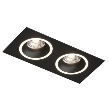 Встраиваемый светильник 2*GU10 DK2062-BK черный Denkirs