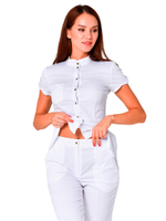 Брюки медицинские женские Mariita MA764 со стрелками, белый, 42