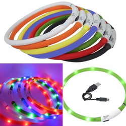 Pet Fashion Ошейник "USB-СВЕТ" силикон, стандарт, 1,5Х50см