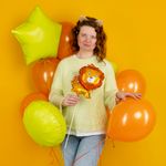 Шар с клапаном (12''/30 см) Мини-фигура, Лев, 1 шт.