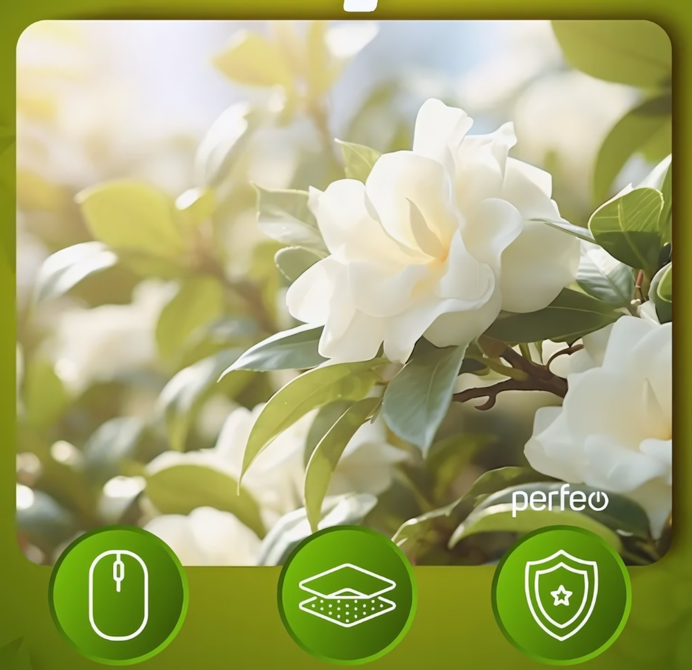 Perfeo Коврик для компьютерной мыши "Цветы", Рис.4 (240*200*2 мм), ткань+резиновое основание