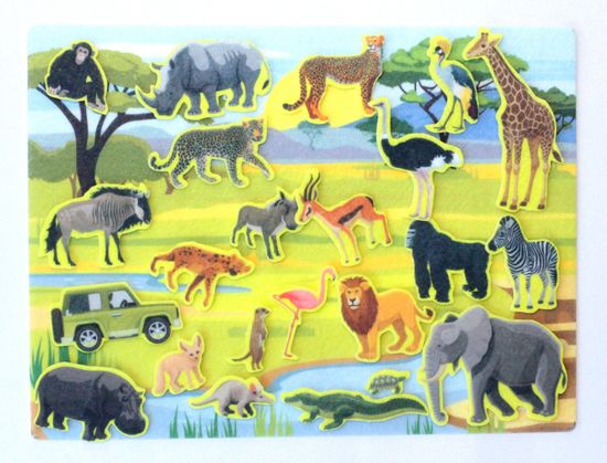 Набор из фетра на липучках "Сафари" (европодвес)