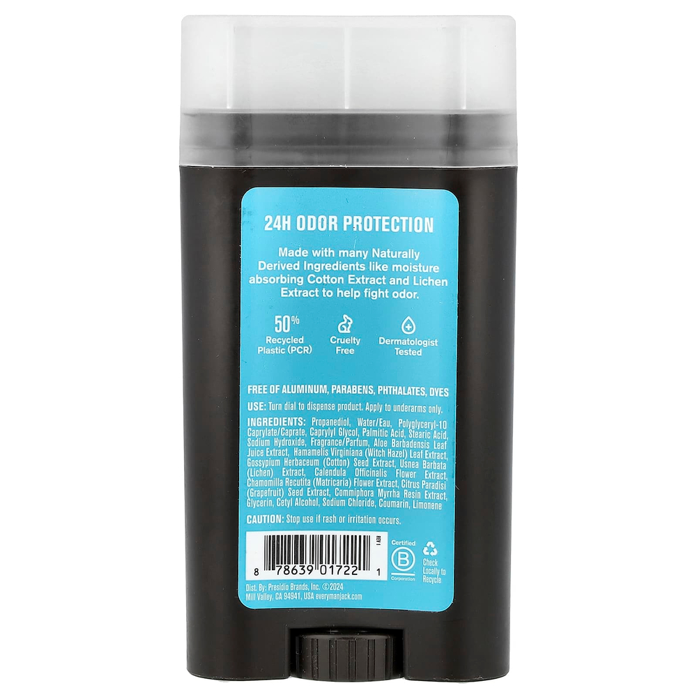 Every Man Jack, дезодорант, без алюминия, кокос и ваниль, 85 г (3 унции)