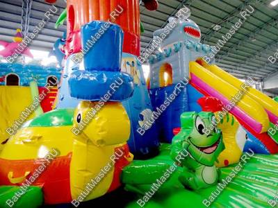 Коммерческий надувной батут "На морском дне" 15*8*7 м