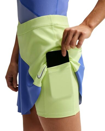 Теннисная юбка Nike Court Slam Dri-FIT High-Waisted Tennis - light lemon twist/sapphire/white