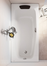 Акриловая ванна Roca Sureste 150х70 прямоугольная, с отверстиями для ручек, белая ZRU9302778