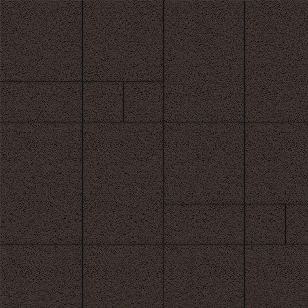 Тротуарная плитка ГРАНДО - Гранит Коричневый, комплект из 4 видов плит