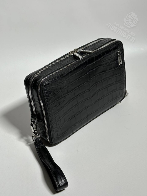 Клатч Zilli из кожи крокодила