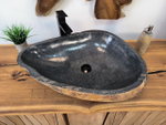 Раковина из речного камня RS-65809 66х49х15 из натурального камня