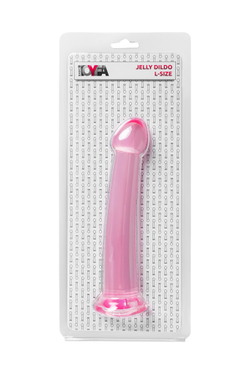 Нереалистичный фаллоимитатор Jelly Dildo L Toyfa Basic, TPE, розовый, 20 см