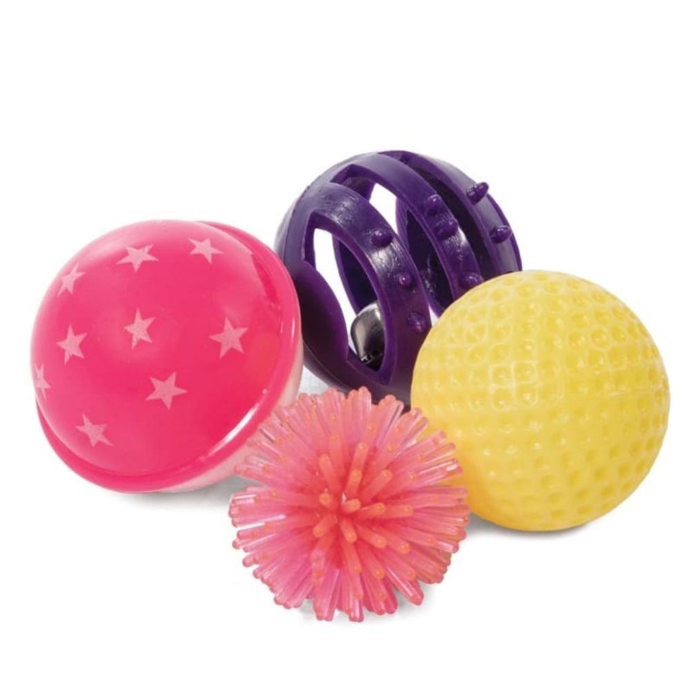 Набор игрушек (Triol) для кошек (4 мяча), d45мм; d45мм; d35мм; d40мм XW7018 Набор игрушек (Triol) для кошек (4 мяча), d45мм; d45мм; d35мм; d40мм XW7018