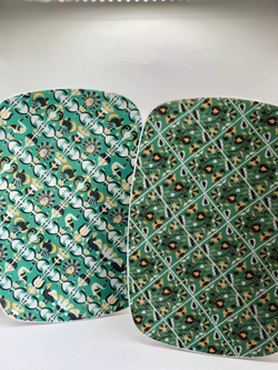 Блюдо малое или сервировочная тарелка. Коллекция  Изразец Коломенское. Птицы. Бревно (Log).