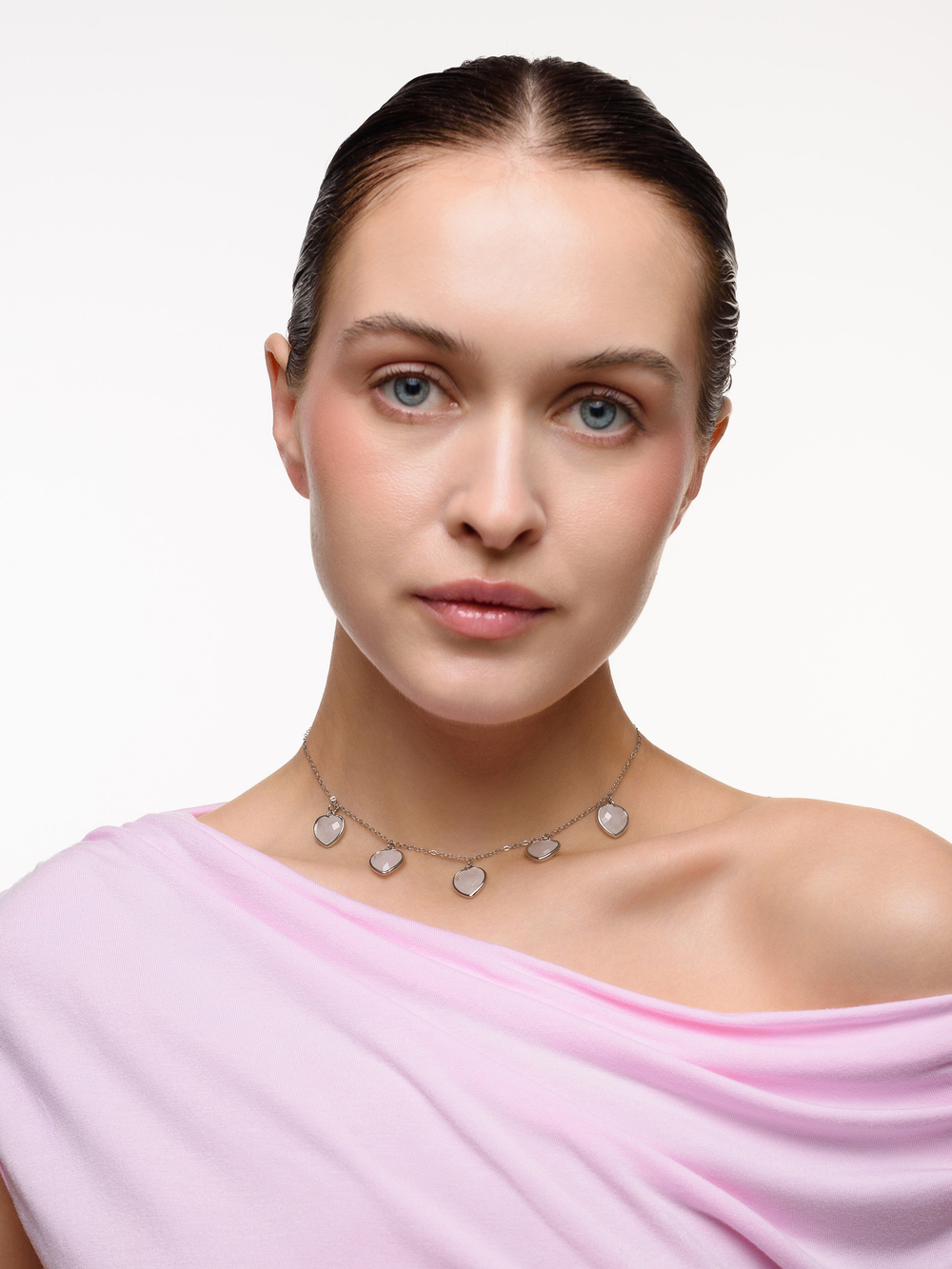 Чокер "Amour" с горным хрусталем Silver