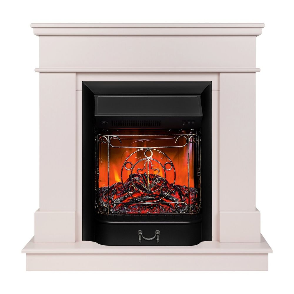 Электрокамин RealFlame Selena STD PN пудра с очагом Majestic Lux Black