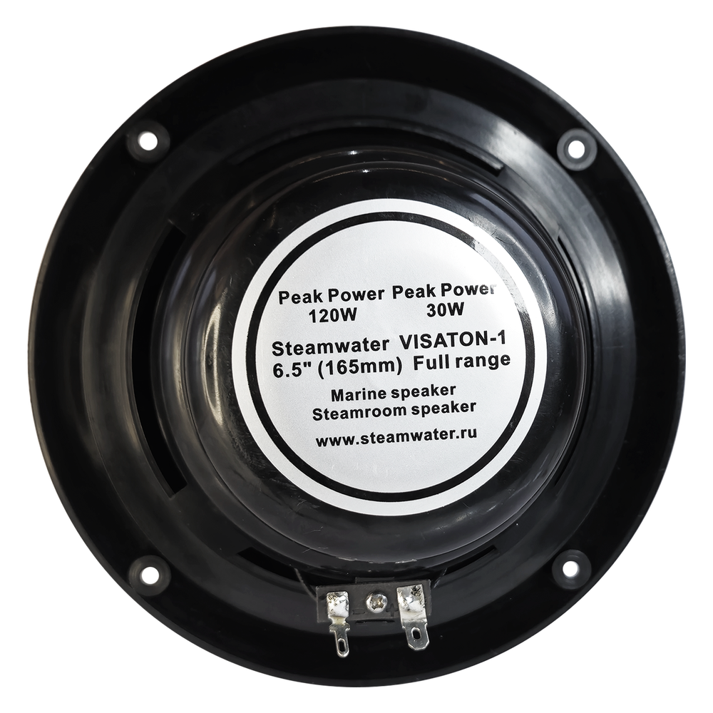Комплект влагостойкой акустической системы для бани, сауны и хамама SENSOR Black VISATON 3