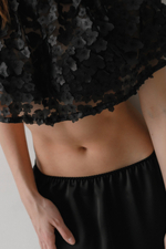 Баска-болеро "ЦВЕТЫ" (черный)