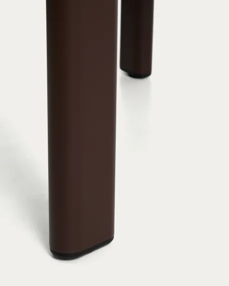 Уличный стол Erice из алюминия и закаленного стекла коричневого цвета, 180 x 90 см