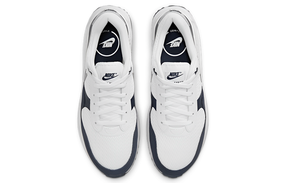 Nike Air Max SYSTM non-slip wear-resistant low-cut sports casual shoes men's white and blue