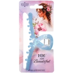 Заколка - краб для волос «AKS-EMPIRE», петля, микс 6 цветов, 11*4,5см