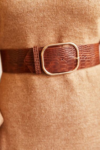 Qadın üçün qəhvəyi kəmər KMR-19000028