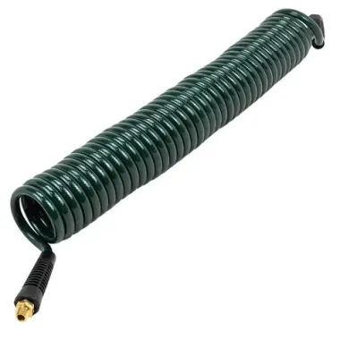 Шланг витой полиуретановый 8мм х 12мм х 10м с резьбовыми наконечниками 1/4''(max давление 15бар, раб. t от -20 до +60°С) RockFORCE RF-AHC-48E
