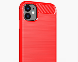 Чехол для iPhone 11 цвет Red (красный), серия Carbon от Caseport