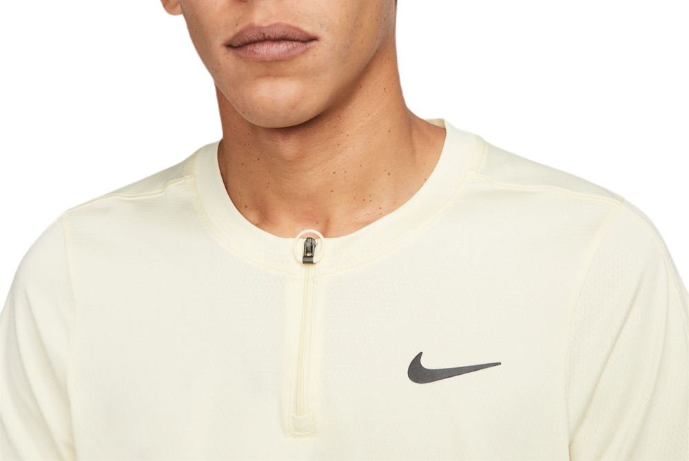 Мужское теннисное поло Nike Court Dri-Fit Advantage Polo - alabaster/black
