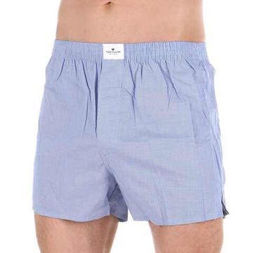 Мужские трусы-шорты набор из 2-х штук (черные, голубые в разноцветную клетку) Tom Tailor 70171/5100 6614