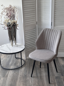 Стул РОССО 360 град. поворот. B22 Серый, велюр / черный каркас, М-City