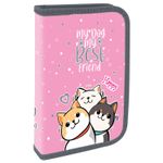 Пенал ПИФАГОР, 1 отделение, ламинированный картон, 19х11 см, "Best team", 272240