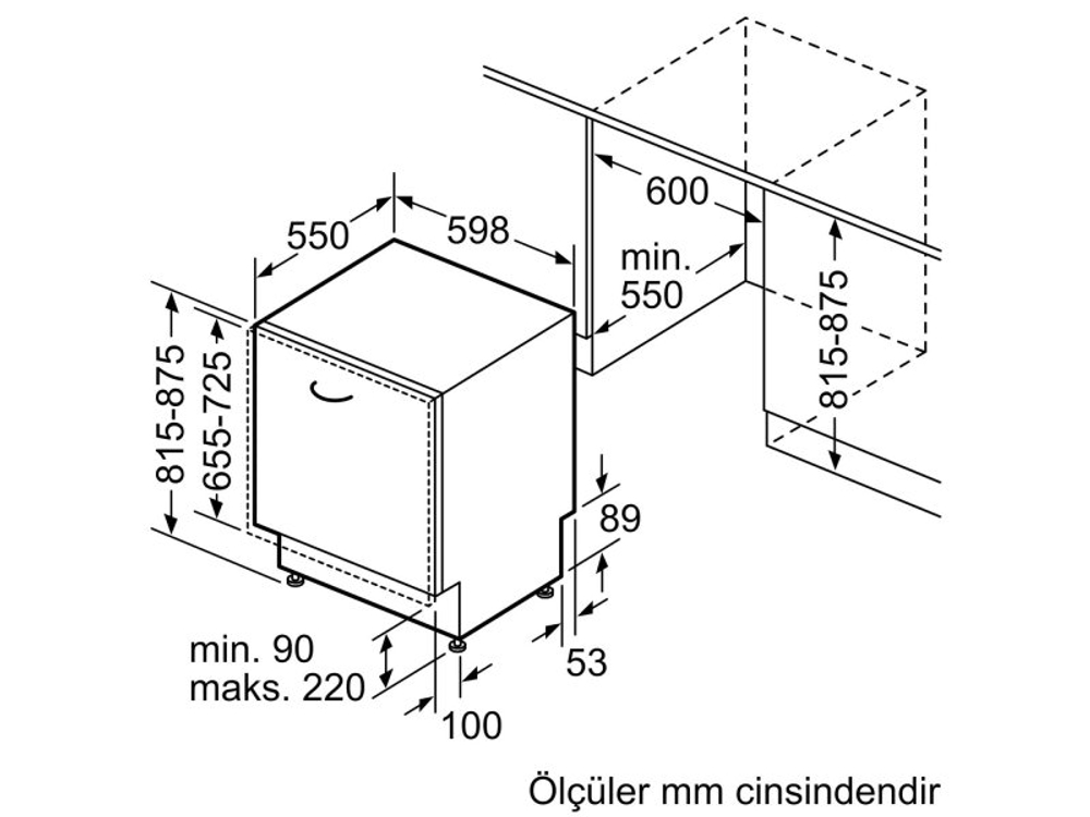 Встраиваемая посудомоечная машина Bosch SMV26DX00T