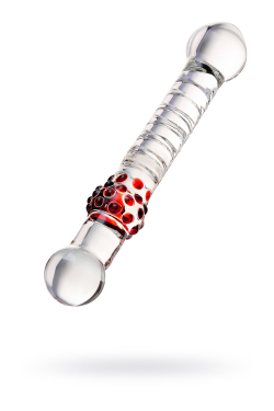 Двусторонний фаллоимитатор Sexus Glass, стекло, прозрачный, 22 см, (912078)